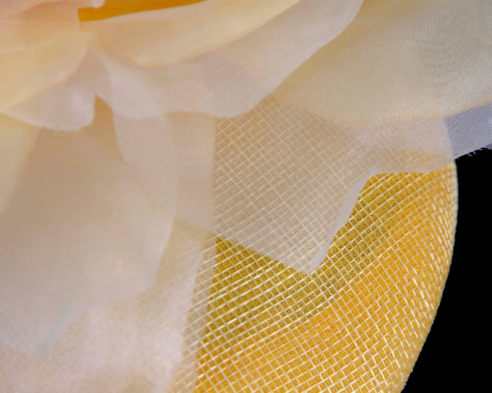 Yellow flower pillbox fascinator by Fillies Collection - Hats From OZ UK Yellow flower pillbox fascinator by Fillies Collection - Image 5
