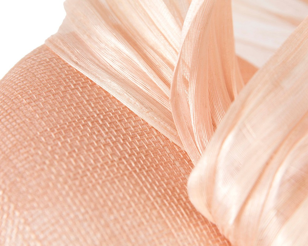 Blush pink pillbox fascinator with silk abaca bow by Fillies Collection - Hats From OZ UK Blush pink pillbox fascinator with silk abaca bow by Fillies Collection - Image 5