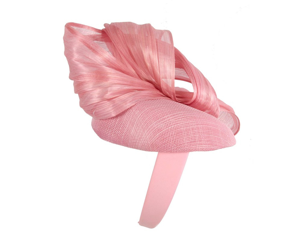 Dusty pink pillbox fascinator with silk abaca bow by Fillies Collection - Hats From OZ UK Dusty pink pillbox fascinator with silk abaca bow by Fillies Collection - Image 4