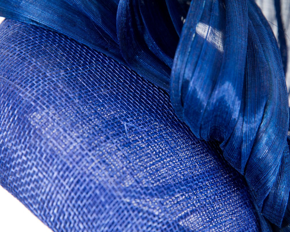 Royal blue pillbox fascinator with silk abaca bow by Fillies Collection - Hats From OZ UK Royal blue pillbox fascinator with silk abaca bow by Fillies Collection - Image 5