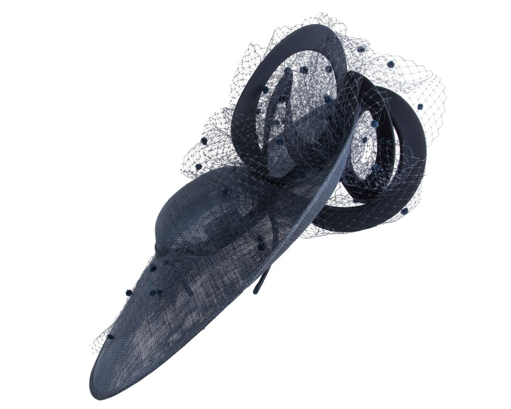 Large navy racing fascinator hat by Fillies Collection - Hats From OZ UK Large navy racing fascinator hat by Fillies Collection - Image 6