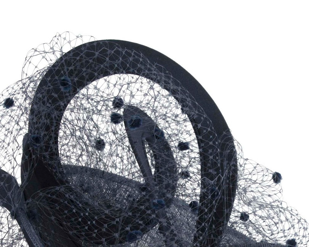 Large navy racing fascinator hat by Fillies Collection - Hats From OZ UK Large navy racing fascinator hat by Fillies Collection - Image 4