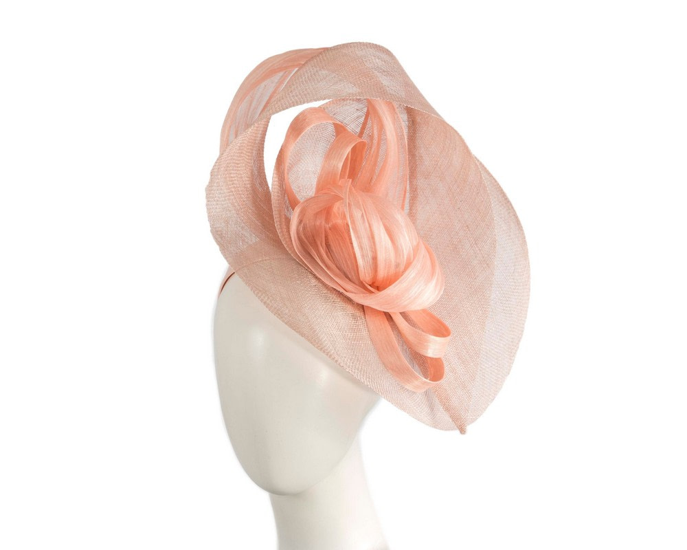 Large blush sinamay fascinator by Fillies Collection - Hats From OZ UK | S311BLSH Large blush sinamay fascinator by Fillies Collection - Hats From OZ UK