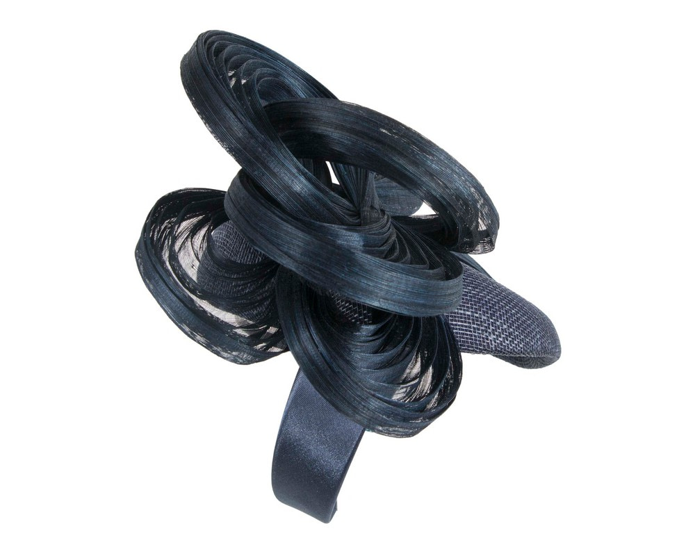 Exclusive navy pillbox fascinator by Fillies Collection - Hats From OZ UK Exclusive navy pillbox fascinator by Fillies Collection - Image 3