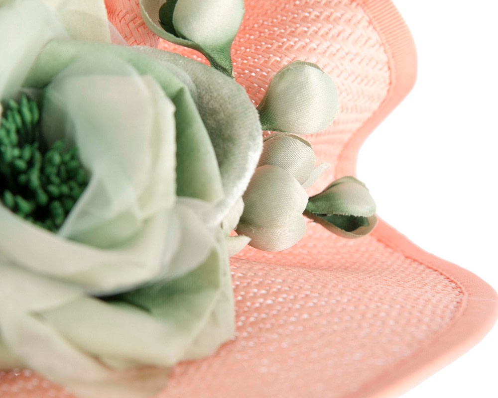 Coral & mint racing fascinator by Fillies Collection - Hats From OZ UK Coral & mint racing fascinator by Fillies Collection - Image 5