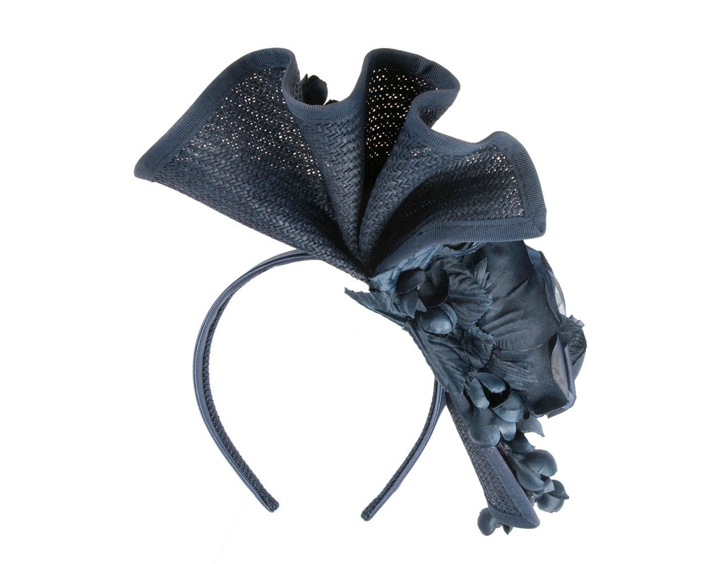 Navy racing fascinator by Fillies Collection - Hats From OZ UK Navy racing fascinator by Fillies Collection - Image 6