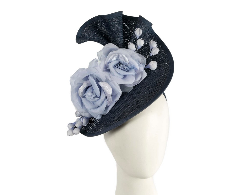 Navy & light blue racing fascinator by Fillies Collection - Hats From OZ UK