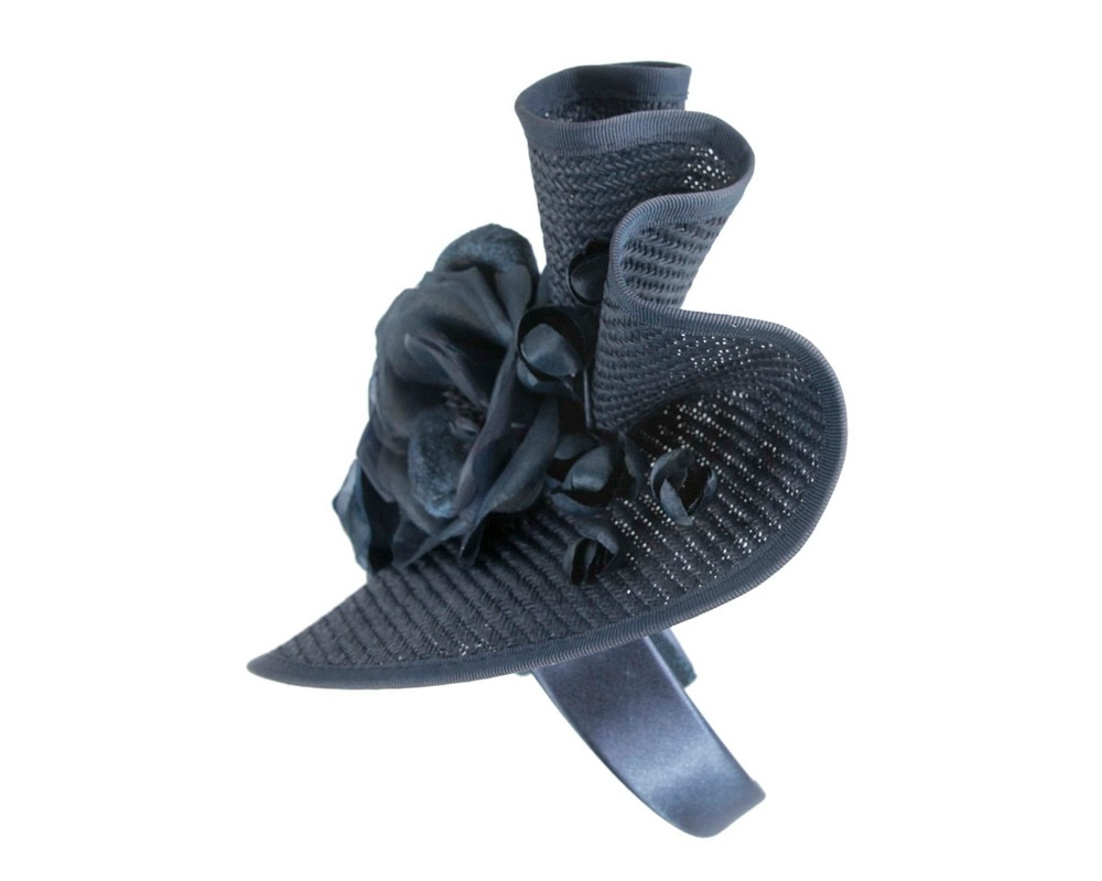 Navy racing fascinator by Fillies Collection - Hats From OZ UK Navy racing fascinator by Fillies Collection - Image 3