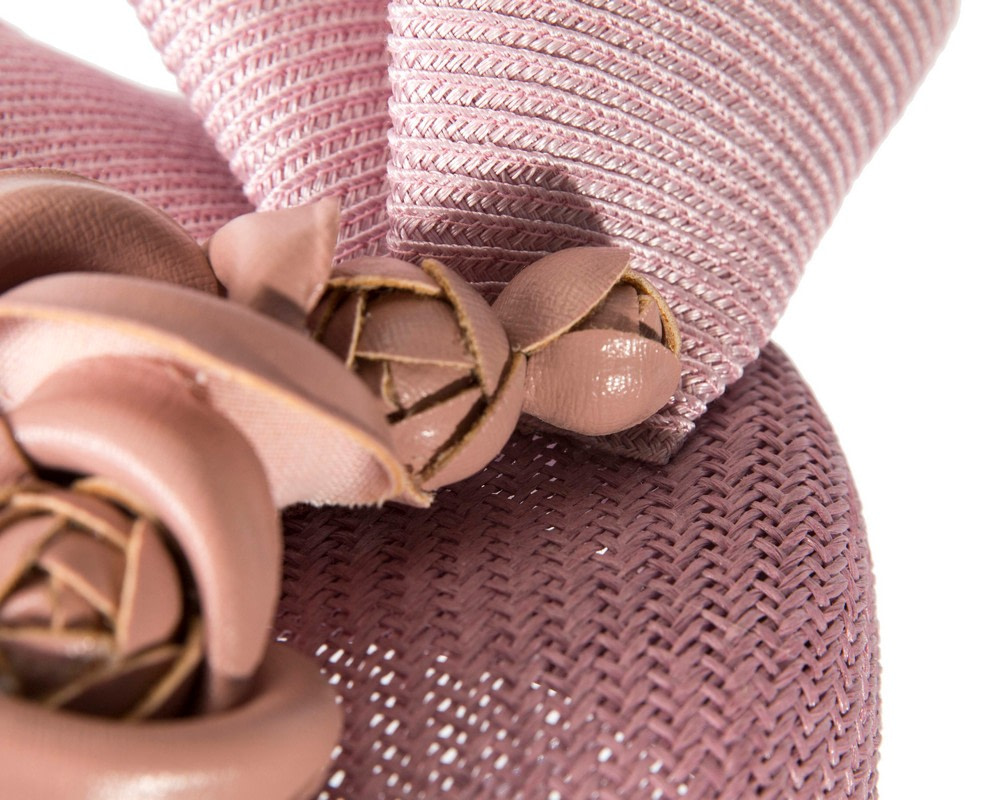 Lilac pillbox with leather flowers by Fillies Collection - Hats From OZ UK Lilac pillbox with leather flowers by Fillies Collection - Image 5