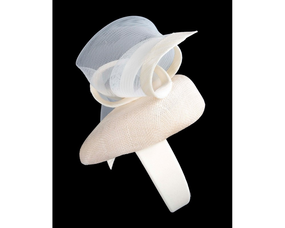 Cream pillbox fascinator by Fillies Collection - Hats From OZ UK Cream pillbox fascinator by Fillies Collection - Image 4