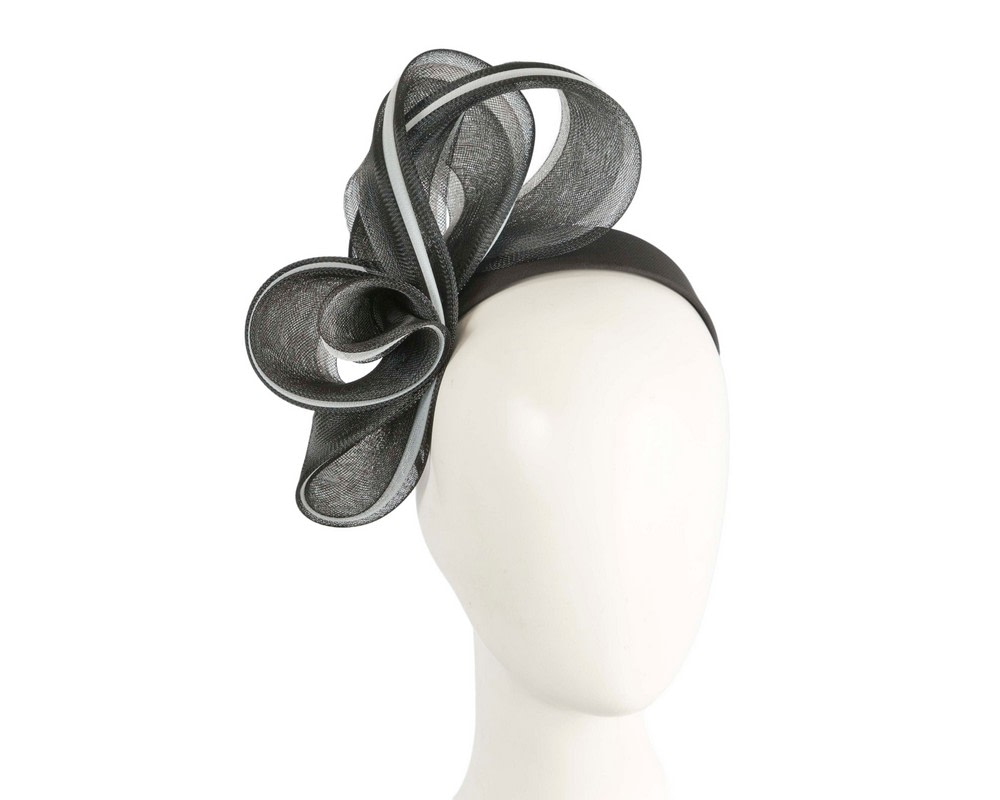 Black & white crinoline bow fascinator by Fillies Collection - Hats From OZ UK