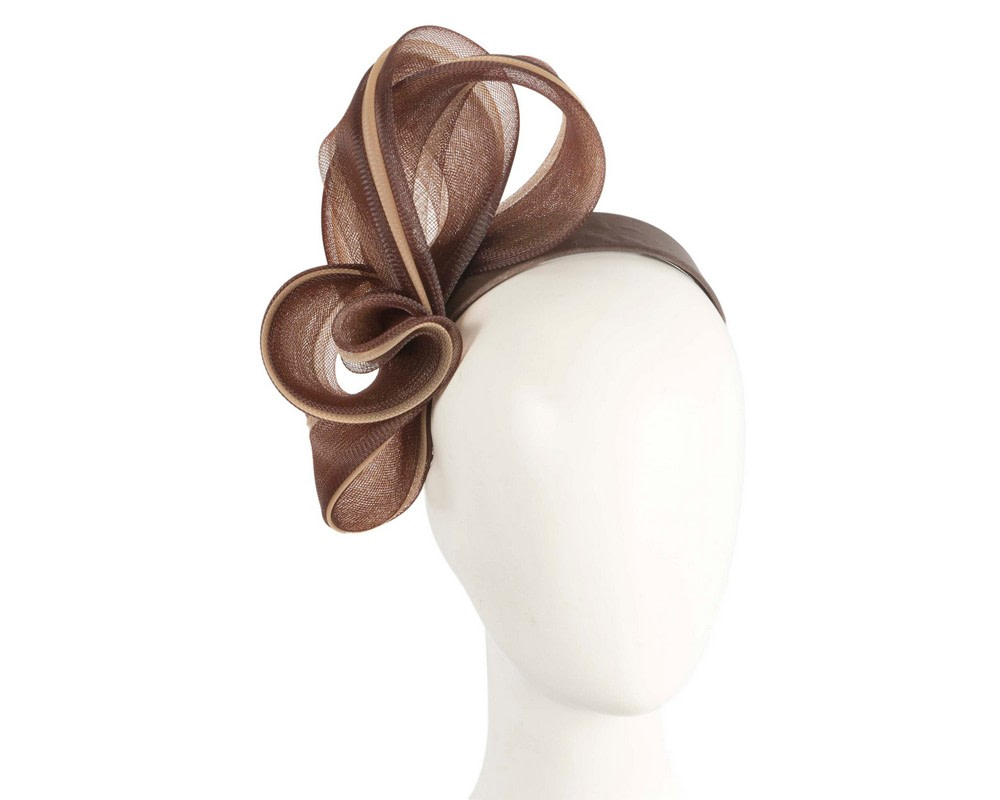 Chocolate & Coffee crinoline bow fascinator by Fillies Collection - Hats From OZ UK