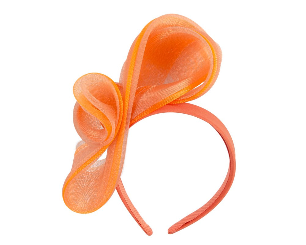 Orange crinoline bow fascinator by Fillies Collection - Image 2