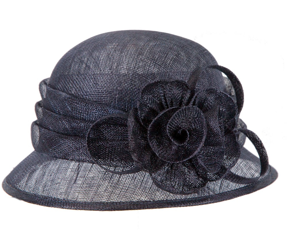 Navy Ladies Cloche Racing Hat by Max Alexander - Hats From OZ UK Navy Ladies Cloche Racing Hat by Max Alexander - Image 3