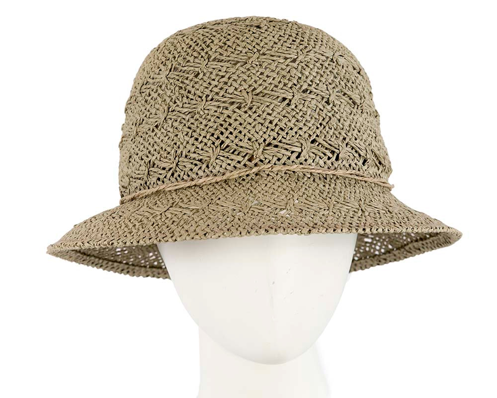 Crocheted olive cloche hat - Hats From OZ UK | SP395G Crocheted olive cloche hat - Hats From OZ UK