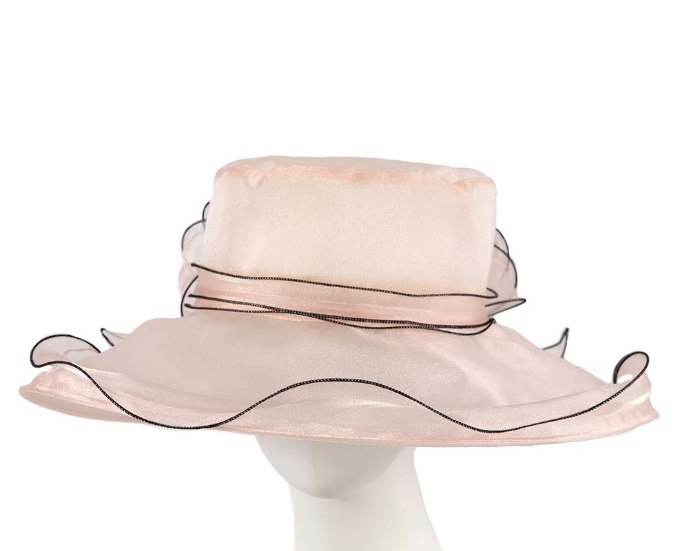 Large Pink Organza Racing Hat - Hats From OZ UK