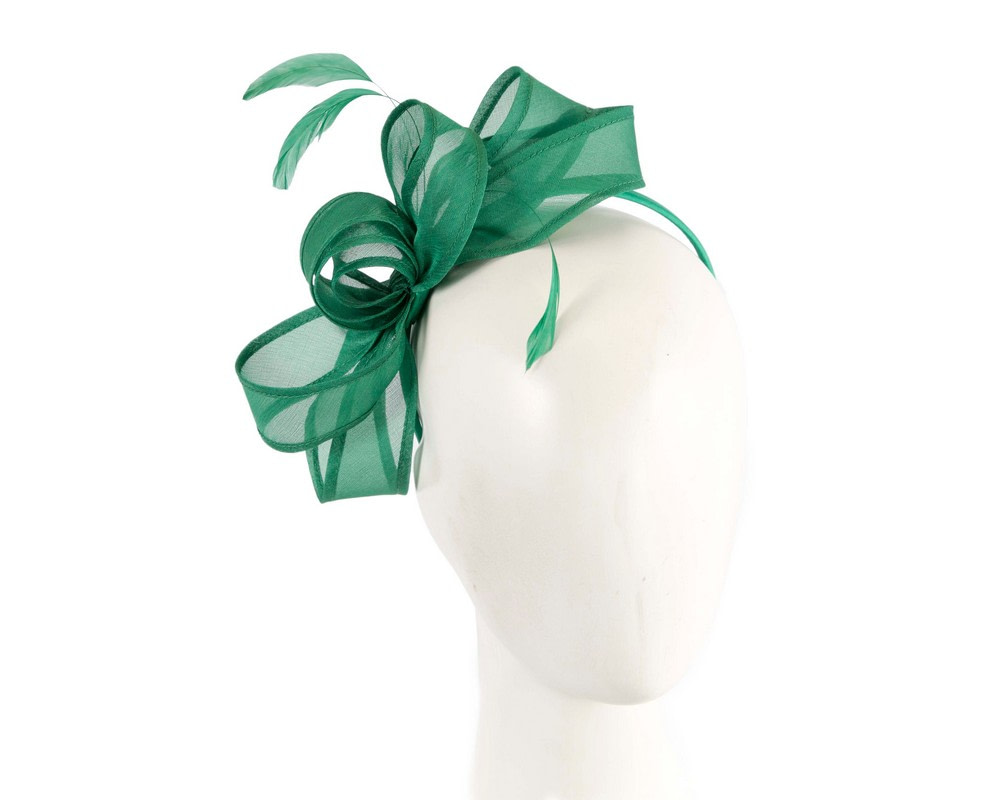 Green organza fascinator by Max Alexander - Hats From OZ UK | MA956GRN Green organza fascinator by Max Alexander - Hats From OZ UK