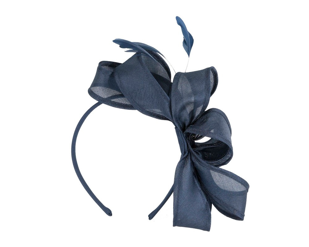 Navy organza fascinator by Max Alexander - Hats From OZ UK Navy organza fascinator by Max Alexander - Image 4