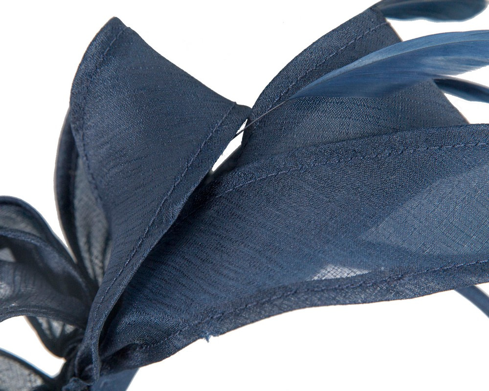Navy organza fascinator by Max Alexander - Hats From OZ UK Navy organza fascinator by Max Alexander - Image 3