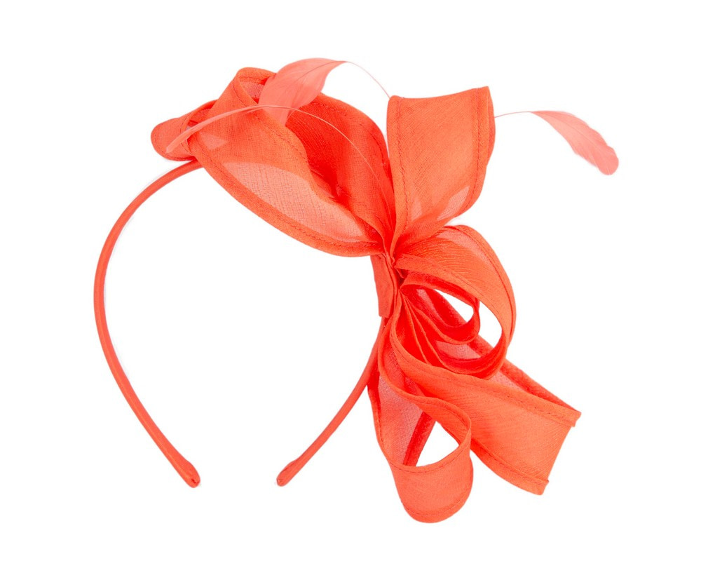Orange organza fascinator by Max Alexander - Hats From OZ UK Orange organza fascinator by Max Alexander - Image 4