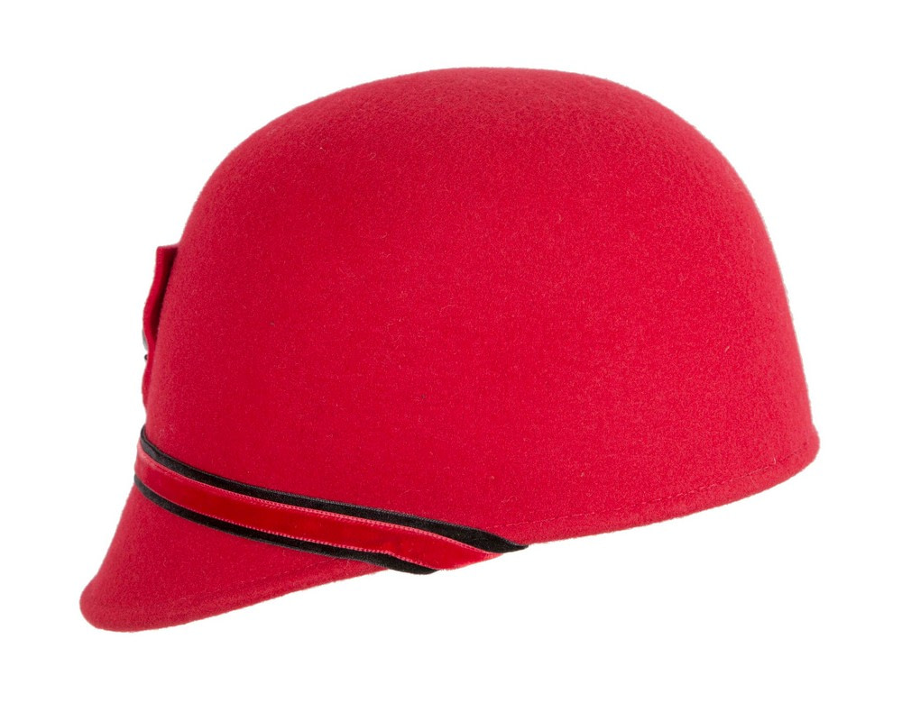 Red felt ladies hat by Max Alexander - Hats From OZ UK Red felt ladies hat by Max Alexander - Image 3