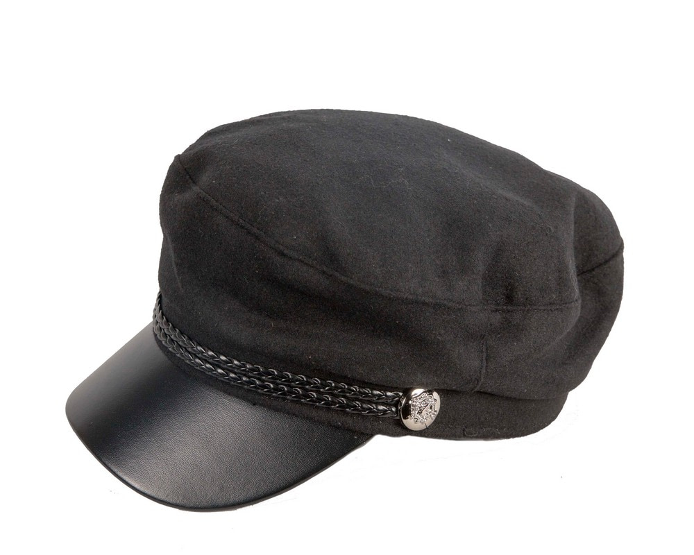 Black newsboy cap - Hats From OZ UK Black newsboy cap - Image 2