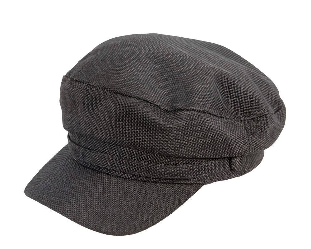 Black casual newsboy cap by Max Alexander - Hats From OZ UK Black casual newsboy cap by Max Alexander - Image 2