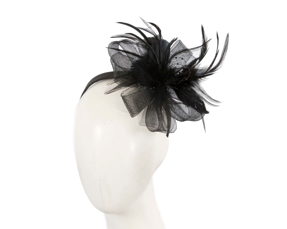 Black bow fascinator - Hats From OZ UK | SPSC13 Black bow fascinator - Hats From OZ UK