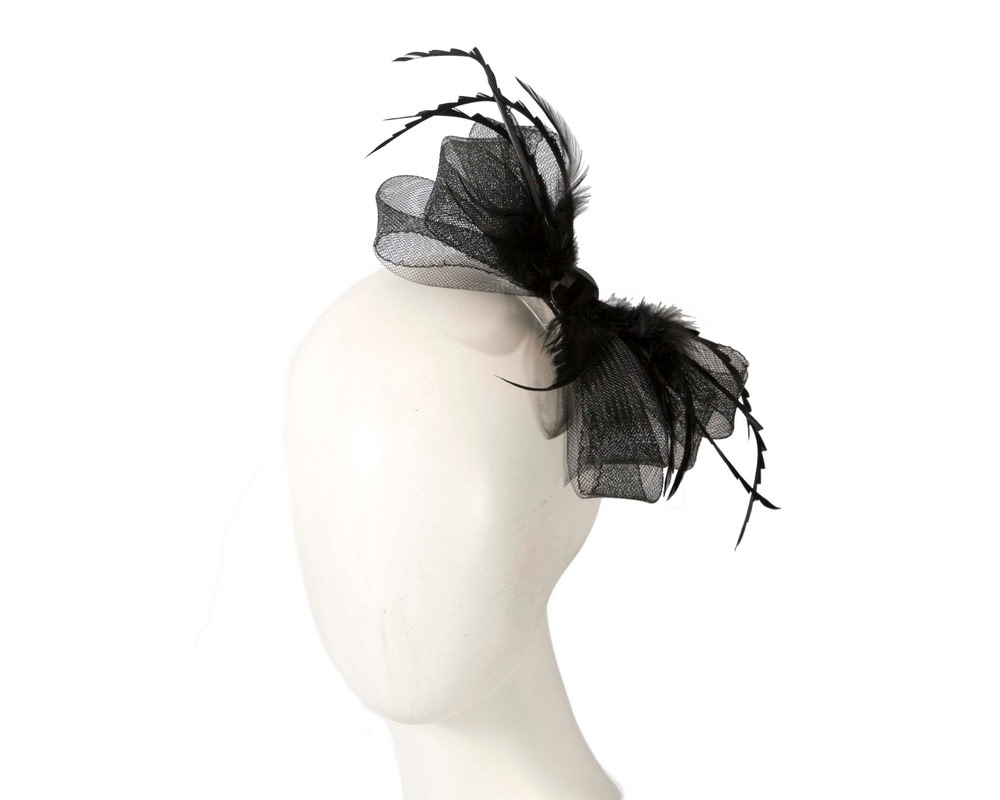 Black bow hairclip - Hats From OZ UK | SPSC2 Black bow hairclip - Hats From OZ UK
