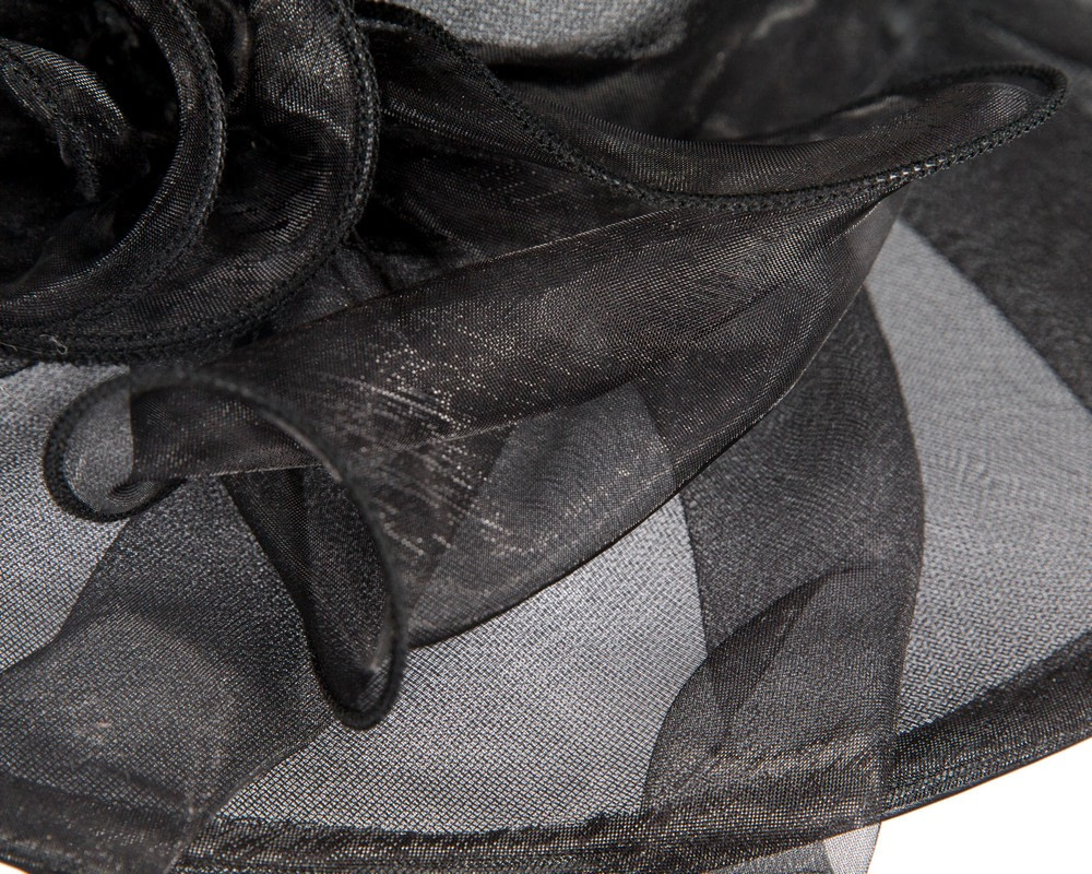 Black Organza Racing Hat - Hats From OZ UK Black Organza Racing Hat - Image 4