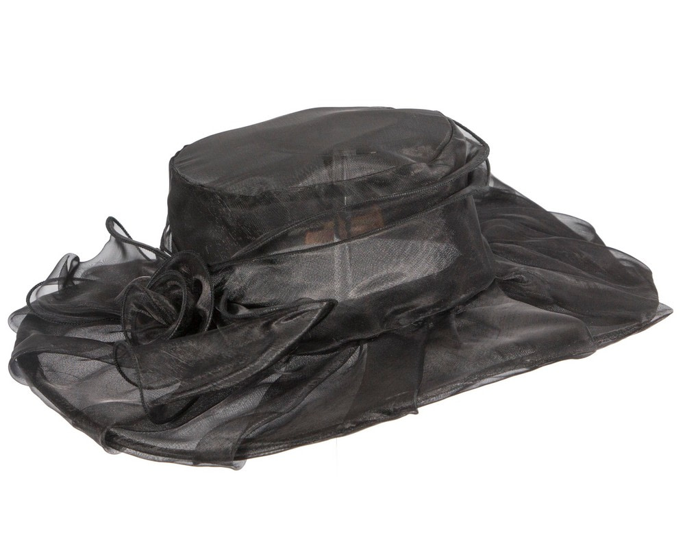 Black Organza Racing Hat - Hats From OZ UK Black Organza Racing Hat - Image 2