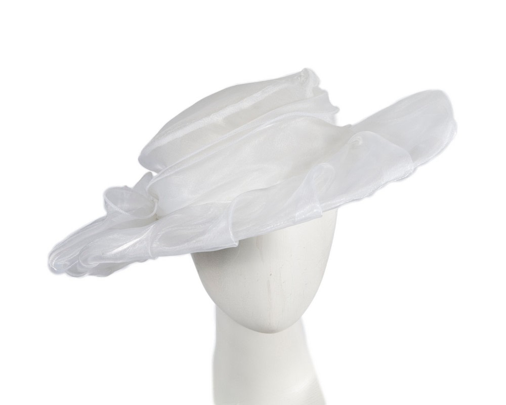 White Organza Racing Hat - Hats From OZ UK