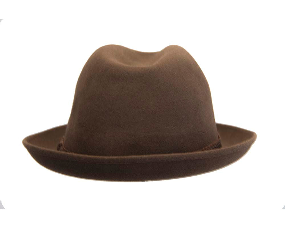 Brown unisex rabbit fur fedora hat - Hats From OZ UK Brown unisex rabbit fur fedora hat - Image 6