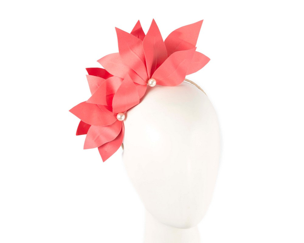 Bespoke coral flower headband by BELIEVERA - Hats From OZ UK | V02CR Bespoke coral flower headband by BELIEVERA - Hats From OZ UK
