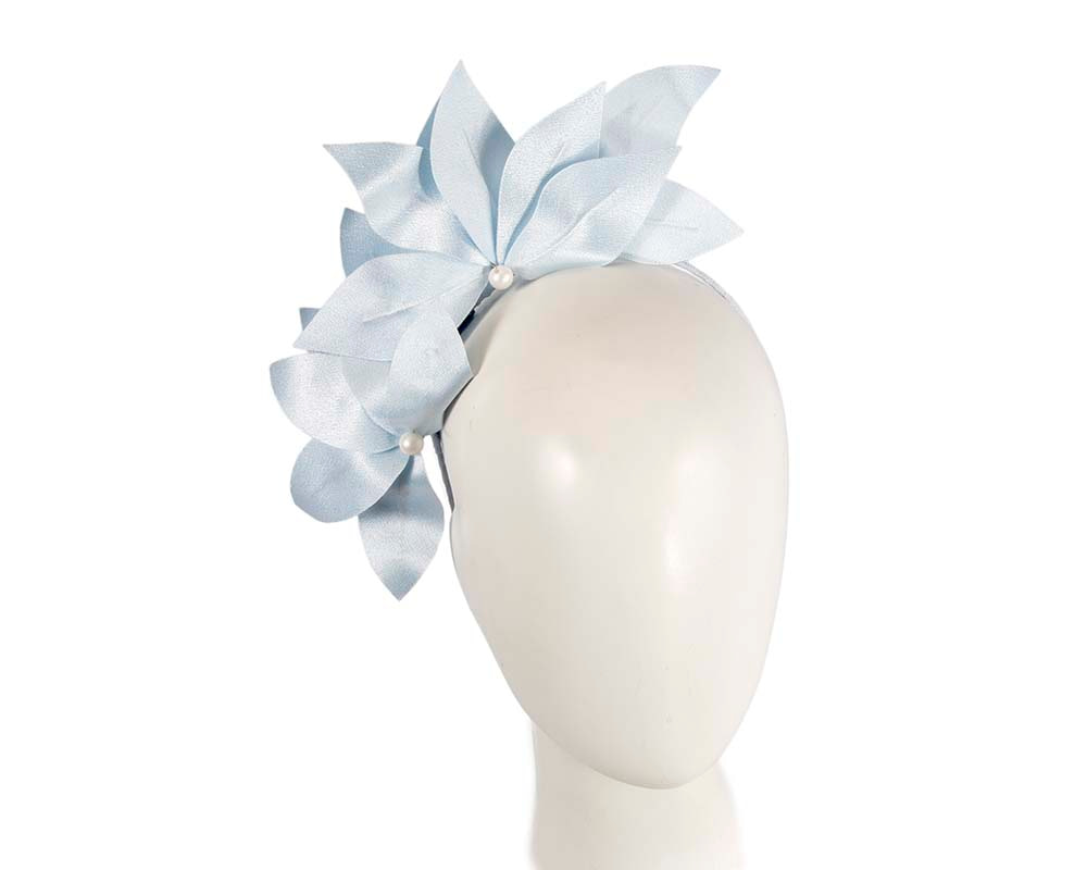 Bespoke light blue flower headband by BELIEVERA - Hats From OZ UK | V02LBL Bespoke light blue flower headband by BELIEVERA - Hats From OZ UK