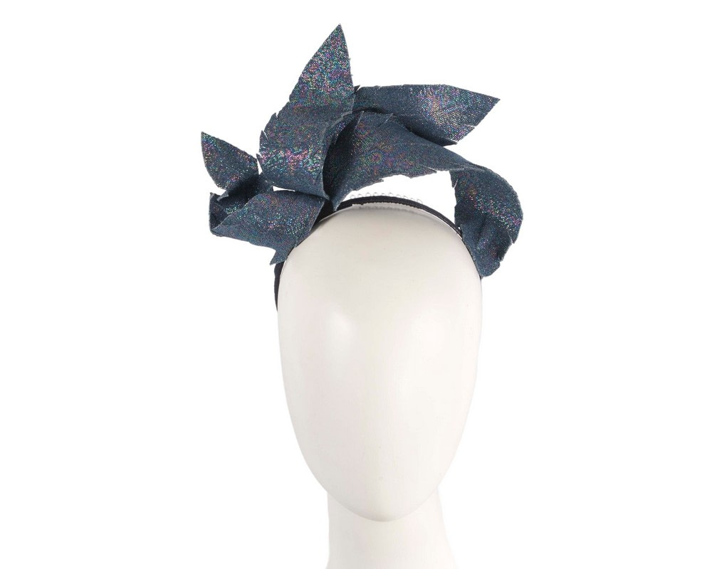 Bespoke sparkly denim fascinator by BELIEVERA - Hats From OZ UK
