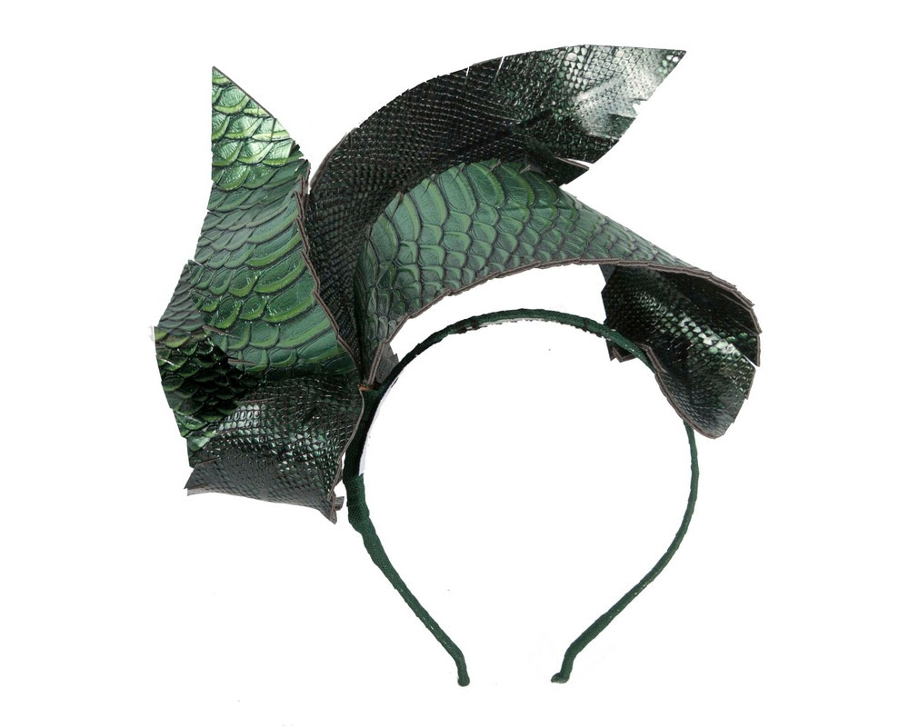Bespoke snake green fascinator by BELIEVERA - Hats From OZ UK Bespoke snake green fascinator by BELIEVERA - Image 2