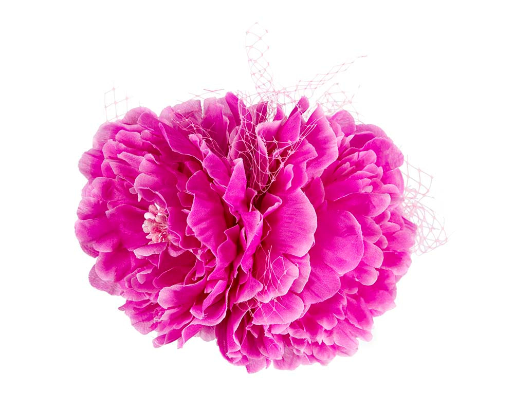 Bespoke Black & Fuchsia fascinator by BELIEVERA - Hats From OZ UK Bespoke Black & Fuchsia fascinator by BELIEVERA - Image 5