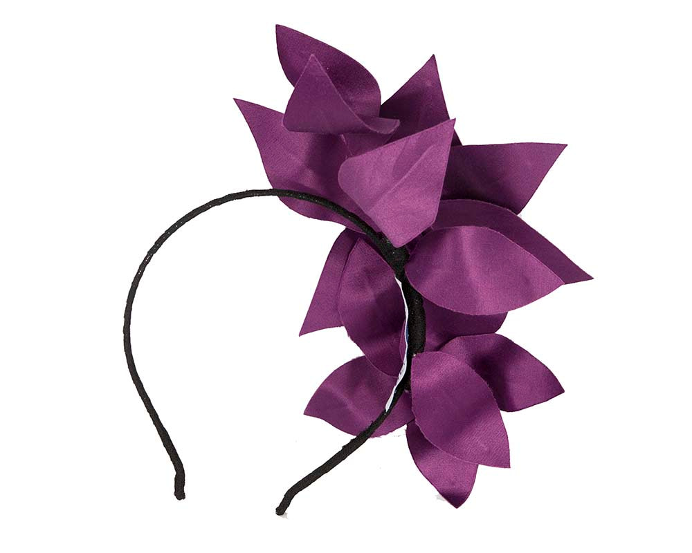 Bespoke purple flower headband by BELIEVERA - Hats From OZ UK Bespoke purple flower headband by BELIEVERA - Image 4