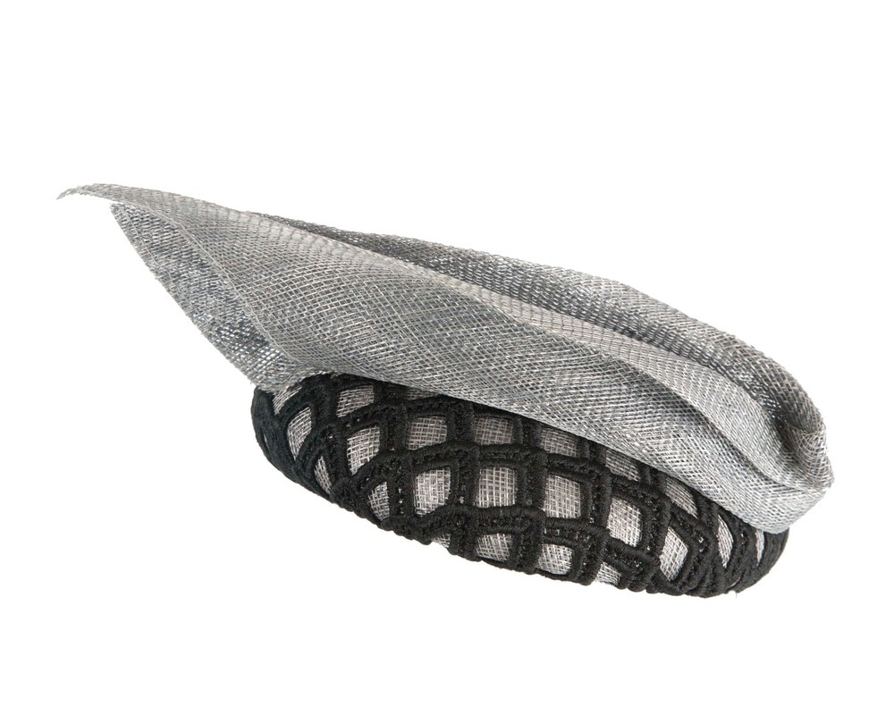 Silver and black pillbox fascinator by BELIEVERA - Hats From OZ UK Silver and black pillbox fascinator by BELIEVERA - Image 6