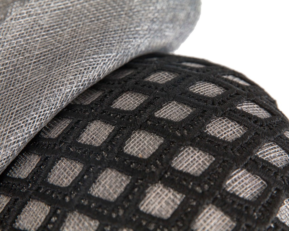 Silver and black pillbox fascinator by BELIEVERA - Hats From OZ UK Silver and black pillbox fascinator by BELIEVERA - Image 5