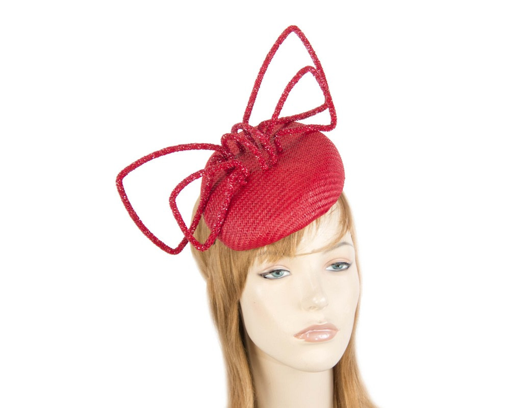 Red designers racing fascinator by Fillies Collection S211 - Hats From OZ