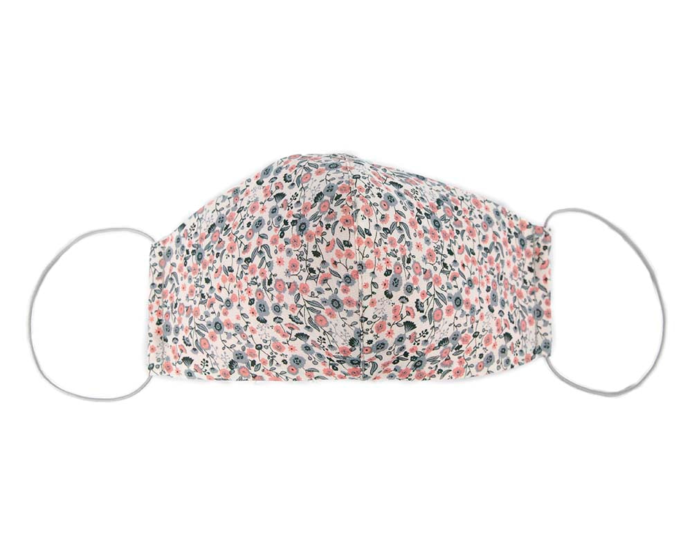 Comfortable re-usable cotton face mask small flowers - Hats From OZ