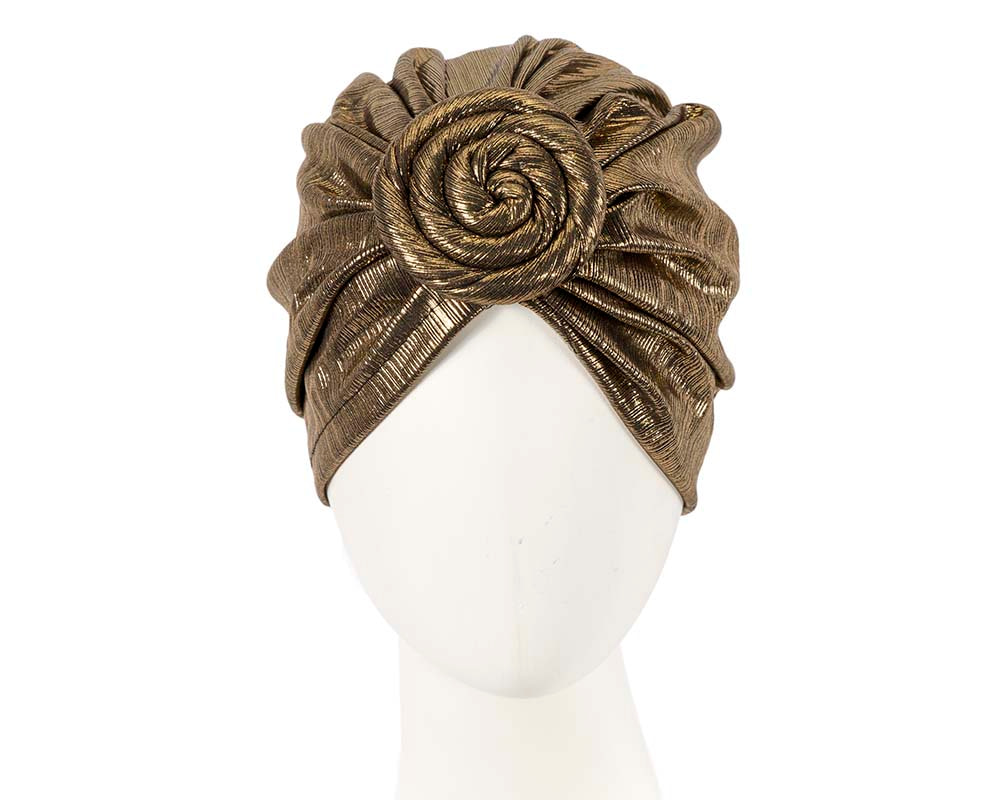 Shiny gold turban by Max Alexander - Hats From OZ