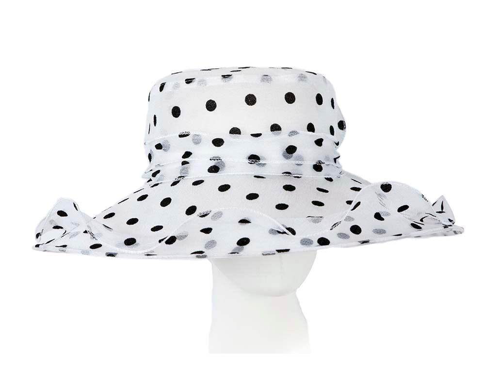 Large White Organza Racing Hat SP500 - Hats From OZ