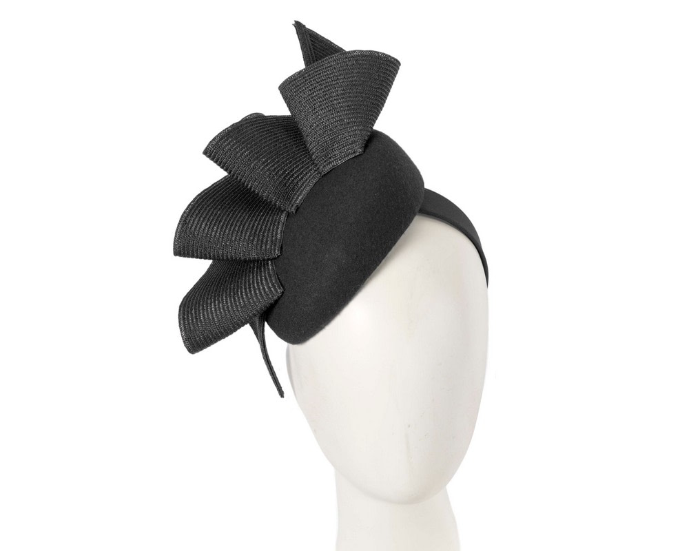 Black pillbox fascinator by Fillies Collection F681 - Hats From OZ