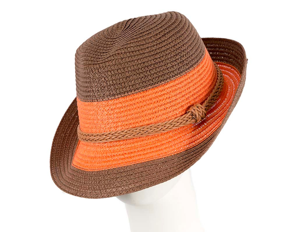 Multicolor Short Brim Fedora Hat M175OR - Hats From OZ