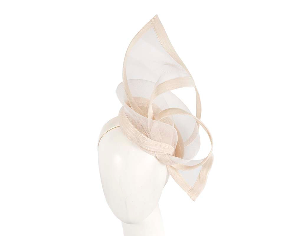 Cream racing fascinator by Fillies Collection S107 - Hats From OZ