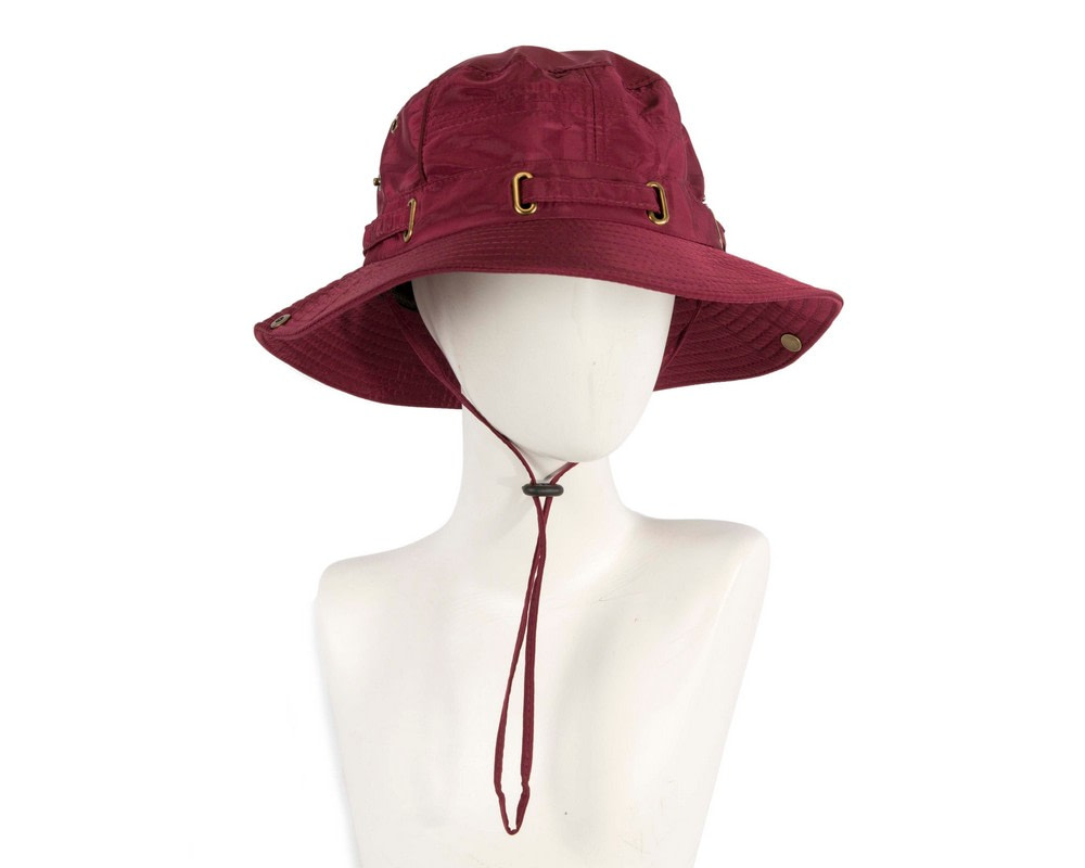 Burgundy casual weatherproof bucket golf hat SP514 - Hats From OZ