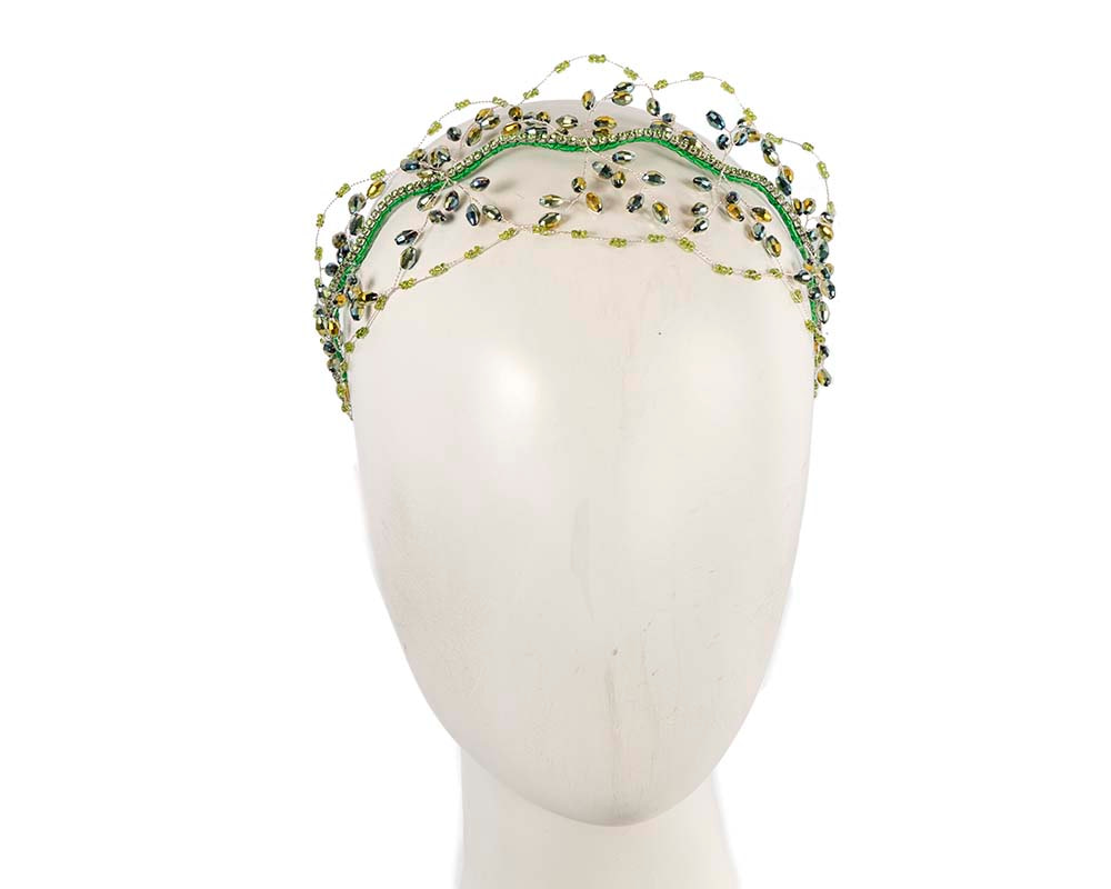 Exclusive green headband fascinator by Cupids Millinery CU428 - Hats From OZ